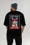 For the Love of Cats 125 Cat Printed Black Oversize T-Shirt 100% Cotton Unisex Cat Lover Premium Design - 5