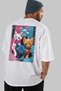 For the Love of Cats 15 Cats Printed White Oversize T-Shirt 100% Cotton Unisex Cat Lover Premium Design - 7