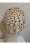 Hair Accessory Beach Accessory Beige Crochet Cap Hat Bandana - 4