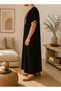 Mens Arabic Moroccan Jalabiya Beautiful Black Colour Golden Colour Neck Thobe Best For Gift - 2