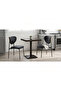 Coffee Shop Bar Restaurant Solid Wood Dining Table and Chair Set Commercial Two Person Square Single Leg Table - 2