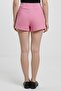 Women Textured Tweed Wrap Front Shorts, Pink - 4
