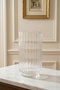 Aura Striped Transparent Glass Vase - 25 cm - 2