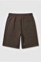 Elasticated Waist Band With Cargo Pocket Brown Shorts - 3