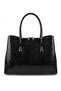 Elit Vsn3132R Women's Patent Leather Hand and Shoulder Bag Black Printed - 5