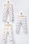 Boy's 3-Piece Baby Pants Set with Animal Pattern and Soft Textured Cotton Bottom - 2