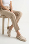 Isabella Beige Patent Leather Unisex Closed Front Flat Sole Comfortable Stylish Sabo Loafer Moccasin Slippers - 8