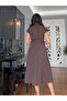 Brown Zip-Front Sleeveless Dress - 6