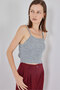 Women's Strappy Short Blouse 1424 - Gray - 3