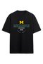 Michigan Wolverines Ncaa College American Football Black Oversize T-Shirt