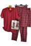 New Season Men's Summer Combed Cotton Triple (Shorts) Pajama Set - 5