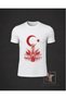 Turkey Moon Star World Cup Themed White Slim Fit Men's T-Shirt Fan Collection