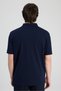 Ds Damat Regular Fit Navy Blue Pique Textured T-Shirt - 4