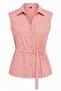 Waist Belted Sleeveless Woven Blouse Ss26Bz0177 - 4