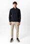 Anthracite Regular Fit High Collar Half-Zip Sweatshirt - 4