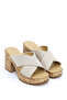 Frm 703 Thick Heeled Cross-Strapped Slippers