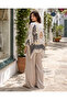 White Color Italian Silk Patterned Blouse - 4