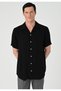 Apaş Collar Oversize Short Sleeve Men's Shirt