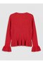 Vizyon New Season V-Neck Ruffled Girls' Knitwear Cardigan - 5
