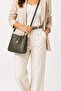 Women's Lock Closure Three Compartment Crossbody Shoulder Bag