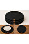 American Serving Jute Straw Bowls 6 Pieces (Black) - 3