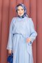 Asymmetrical Ruffle Detailed Skirt Set Baby Blue - 3