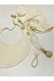 100% Cotton Lace, Muslin Bib, Hat, Pacifier Strap Set, Baby Gift Set - 5