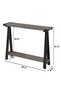 - 2-Tier Console Table with Storage, 43.3-Inch Entryway Table with Metal Frame and MDF, Narrow Sofa Table Behind the Sofa for Hallway, Bedroom, Living Room - 2