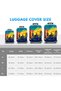 (fq52-Size S)Travel Luggage Cover Spandex Suitcase Protector Washable Baggage Covers (for 18-32 inch luggage) Premium Elasticated Luggage Protector - 4
