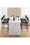 Compact Dining Set for 2 People - Rectangular Table and Upholstered Chairs - Sturdy Metal and Wood Frame - Ideal for Kitchen, Apartment or Small Spaces - 3