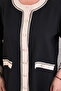 Plus Size (50-56) Chanel Button Detail Crew Neck Long Sleeve Women's Blouse - 2