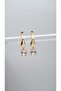 Gold Zircon Drop Stone Detailed Earrings