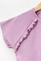 Girl's Ribbed Cotton Fabric Short Sleeve T-Shirt - 5