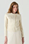 Asymmetric Zippered Lace Textured Pleated Gold Suit 1780 - 4