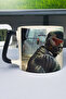 كوب سيراميك فاخر مطبوع عليه Crysis (قطعة واحدة) بمقبض أسود خاص بمقبض مموج V4D
