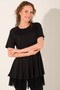 Zippered Half-Closed Hijab Swimsuit, Half-Sleeve Half-Closed Swimsuit with Tulle Flared Skirt - 2