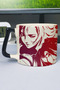 كوب سيراميك فاخر مطبوع عليه Metal Gear Solid (قطعة واحدة) بمقبض أسود خاص بمقبض مموج V4D
