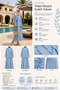 Flywheel Detailed Skirt Set |   Comfortable Fit Hijab Set - Blue - 5