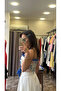 Floral Zippered Corset Bustier - Blue - 3