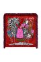 Exotic Zebra Motif Fringed Cushion Cover - Red Color Pillowcase with Burgundy Tassels - 7