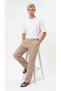 Men's Beige Linen Muslin Trousers Lightweight Fabric Comfortable Fit Baggy with Back Pockets