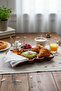 Mien Footed Tray with Wavy Edges |   Decorative Presentation and Serving Tray with Mien Legs and Wavy Edges - 3