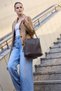 Bag Women's Handbag Shoulder Bag Crossbody Bag Tote with Strap and Puppy Bag Brown – Nova Structured - 5