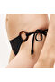 Women's Side-Tie and Turtle Shell Patterned Black Bikini Bottom - 5