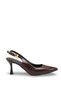 Theftrine Women's Pointed Toe Heeled Shoes 0012106 Brown Patent Leather - 5