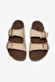 Women's Beige Comfortable Double-Striped Non-Slip Slippers - 3