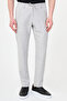 Striped Slim Fit Elastic Waist Drawstring Men's Trousers Gray - 38375.26Y - 3