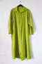Pistachio Green Shirt Collar Long Sleeve Buttoned Hidden Pocket Embroidered Casual Cotton Woven Dress 116 60 - 7