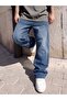 Men's Baggy Washed Denim Jean Pants - 3