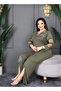 Plus Size Women's Tulle Gradient Floral Stone Appliqué Premium Suit with Slit Sleeves and Tulle Trim